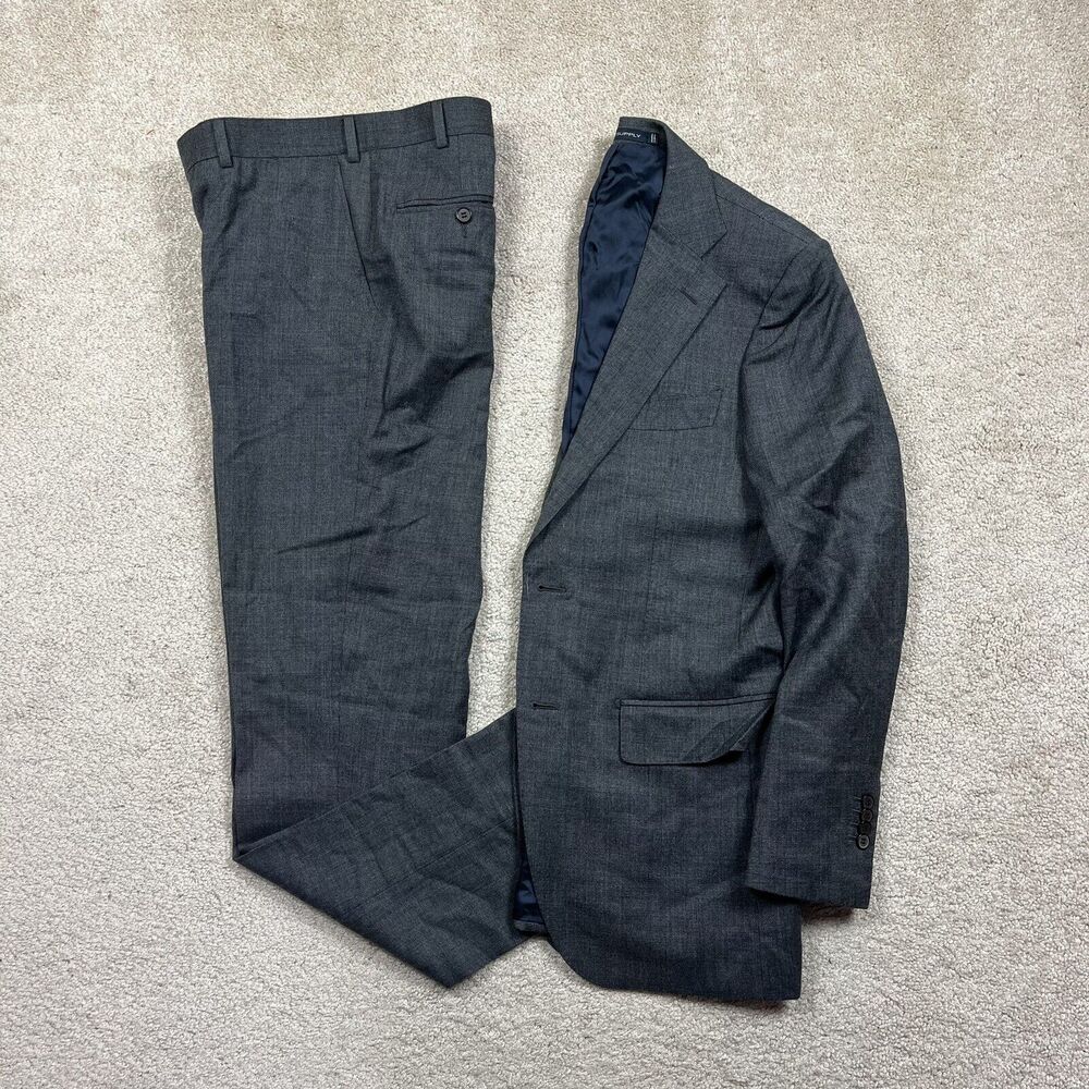 Suitsupply Lazio Single Breasted Pure Wool Slim Fit Suit Gray Size 38L